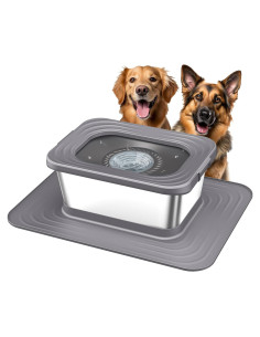 Cuenco de Agua Antiderrame Decflow 10L Acero Inoxidable Gris