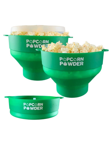 Extractor de Palomitas de Maíz Plegable Verde - Silicona BPA Free