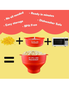 Extractor de Palomitas de Maíz Plegable Verde - Silicona BPA Free 2