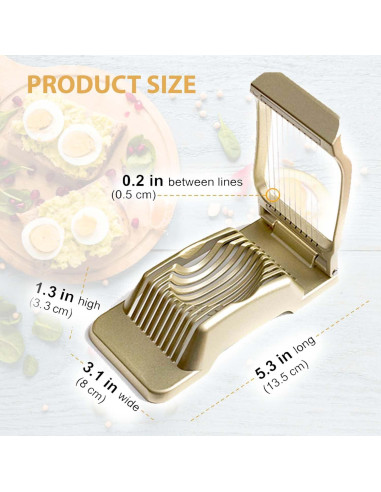 Cortador de Huevos Profesional Zoe's Kitchen Aluminio Dorado