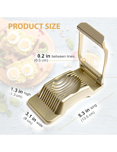 Cortador de Huevos Profesional Zoe's Kitchen Aluminio Dorado