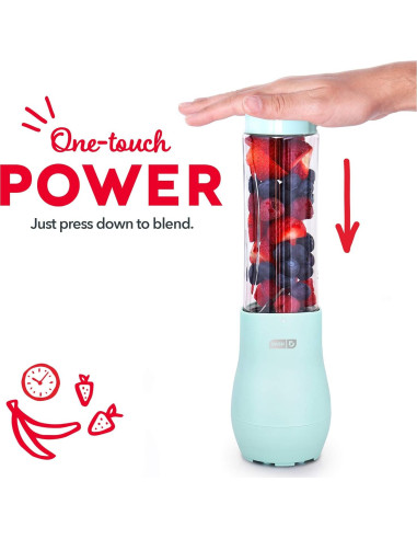 Licuadora Personal Dash Mighty Mini 295 ml con Tapa de Viaje Aqua