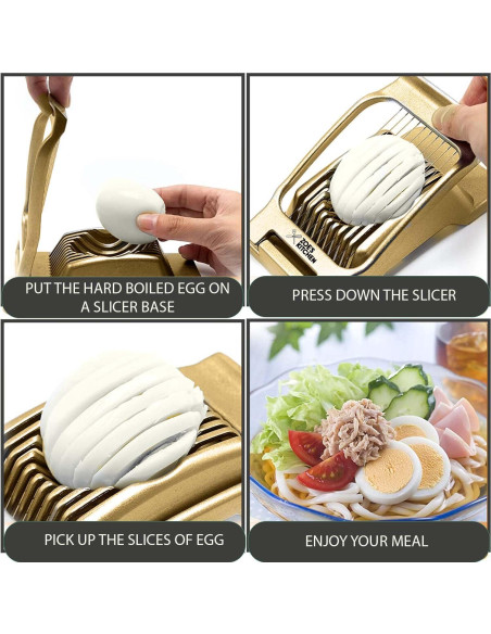 Cortador de Huevos Profesional Zoe's Kitchen Aluminio Dorado