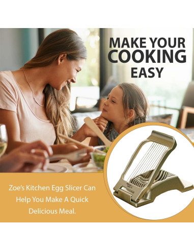 Cortador de Huevos Profesional Zoe's Kitchen Aluminio Dorado