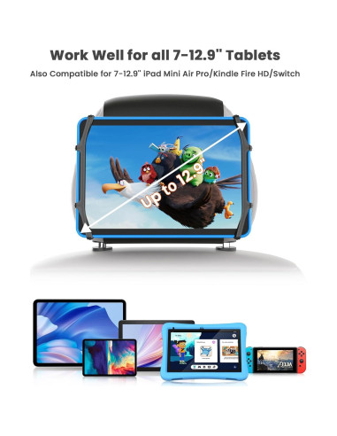 Soporte de Tableta para Coche WONNIE - 2 Paquete, Ajustable 7-12.9"