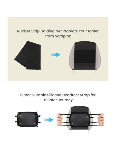 Soporte de Tableta para Coche WONNIE - 2 Paquete, Ajustable 7-12.9"