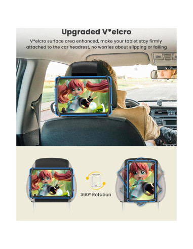 Soporte de Tableta para Coche WONNIE - 2 Paquete, Ajustable 7-12.9"