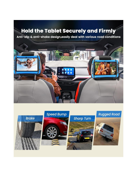 Soporte de Tableta para Coche WONNIE - 2 Paquete, Ajustable 7-12.9"