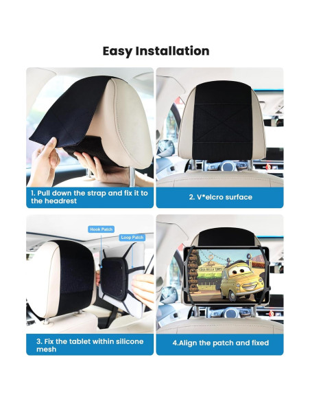 Soporte de Tableta para Coche WONNIE - 2 Paquete, Ajustable 7-12.9"