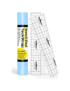 Vinilo de Plantilla TECKWRAP 1.52m Azul + Cinta de Transferencia