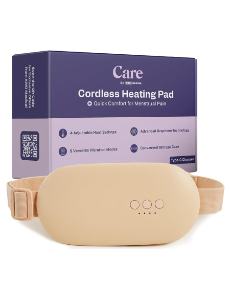 Almohadilla Calefactora Menstrual AWD Nude Inalámbrica 4 Niveles