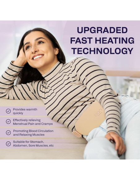 Almohadilla Calefactora Menstrual AWD Nude Inalámbrica 4 Niveles
