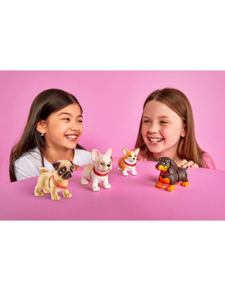 Cachorros Interactivos ZURU Corgi y Pug - Juguetes Mini 2 Piezas
