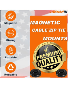 Soporte Magnético para Cables CANAANIN Negro D19 - 5 Pcs 2