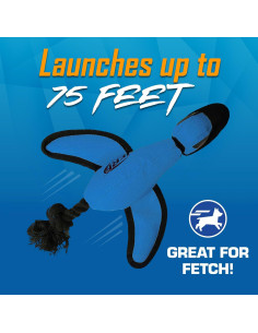 Lanzador de Juguete para Perros Nerf Dog Pato Azul 41.91 cm 2