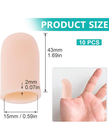 10 Protectores de Dedos de Silicona SmallCat - Alivio Artritis
