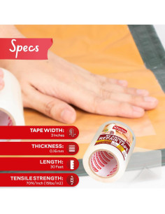 Cinta de Reparación Impermeable XFasten 7.62cm x 9.14m para Toldos 2