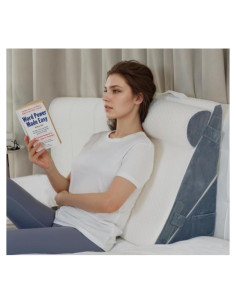 Juego de Almohadas en Cuña Vomiliku 3 Piezas Ajustables Azul