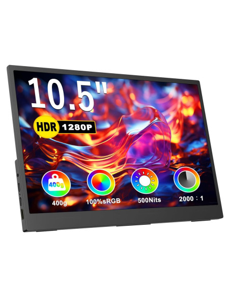 Monitor Portátil 10.5" Topmonitor 1920x1280 FHD 500nits