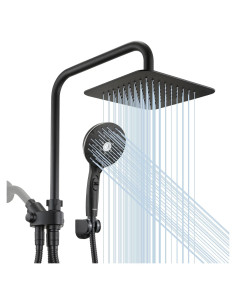 Combo Cabezal de Ducha Doble Ryamen 8" (20.32 cm) Alta Presión