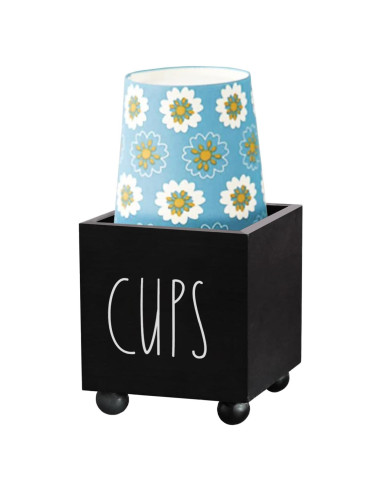 Dispensador de Tazas de Papel CHONIC Negro 3.7x4.5cm Farmhouse