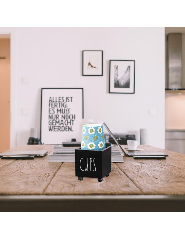 Dispensador de Tazas de Papel CHONIC Negro 3.7x4.5cm Farmhouse