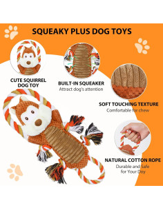 Juguete interactivo para perros grandes Drmstow con sonido y cuerda 2