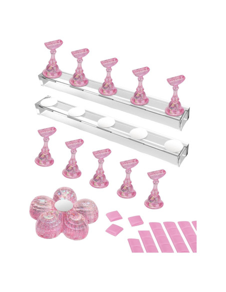 Soporte de Uñas Difenni con Masilla Adhesiva Reutilizable