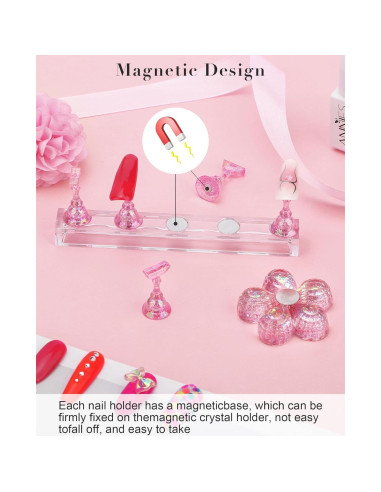 Soporte de Uñas Difenni con Masilla Adhesiva Reutilizable