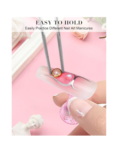 Soporte de Uñas Difenni con Masilla Adhesiva Reutilizable