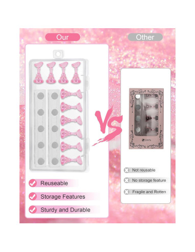 Soporte de Uñas Difenni con Masilla Adhesiva Reutilizable