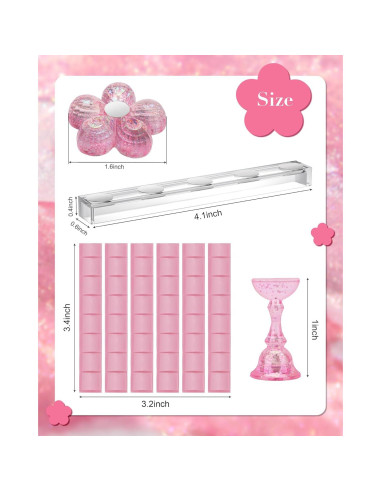 Soporte de Uñas Difenni con Masilla Adhesiva Reutilizable