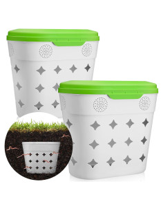 Compostador de Gusanos Wiwiqing 8 Galones Verde - 2 Paquetes