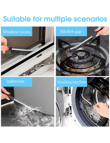 4 Cepillos de Limpieza WDRIGE para Grietas y Ranuras