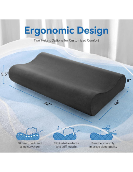 Almohada Contour AM AEROMAX 32" Espuma de Memoria King