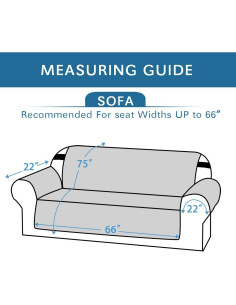 Funda de Sofá H.VERSAILTEX Acolchada Reversible 66" Negro/Grey 2
