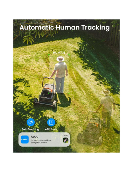 Cámara de Seguridad Solar AOSU C9L 2K Inalámbrica 360 - Paquete de 2 Cámara de Seguridad Solar AOSU C9L 2K Inalámbrica 360 - Paquete de 2