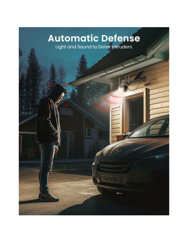 Cámara de Seguridad Solar AOSU C9L 2K Inalámbrica 360 - Paquete de 2