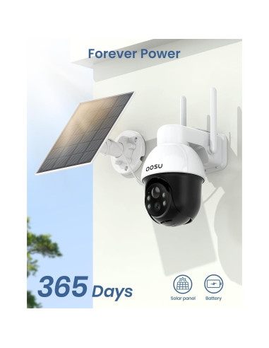 Cámara de Seguridad Solar AOSU C9L 2K Inalámbrica 360 - Paquete de 2