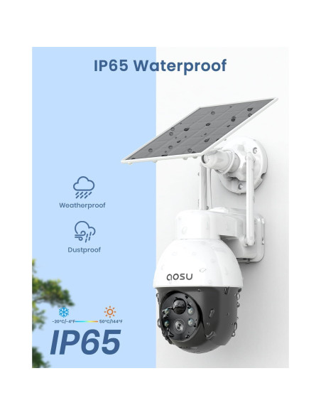 Cámara de Seguridad Solar AOSU C9L 2K Inalámbrica 360 - Paquete de 2 Cámara de Seguridad Solar AOSU C9L 2K Inalámbrica 360 - Paquete de 2