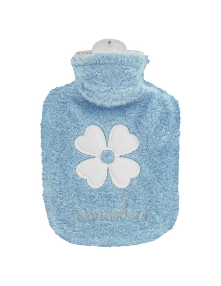 Bolsa de Agua Caliente 500ml Thinp con Funda de Felpa Azul