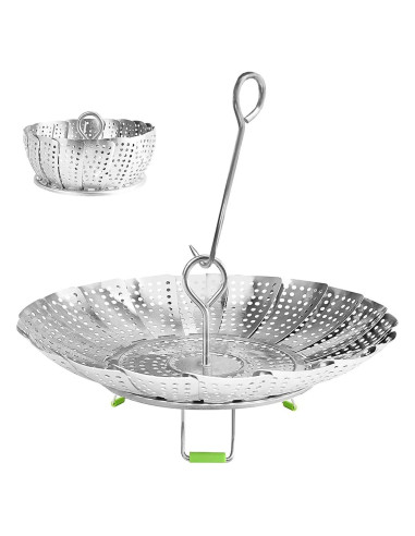 Cesta de Vapor Acero Inoxidable JMTEEA 18.4 cm Ajustable