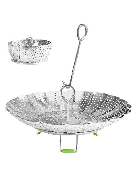 Cesta de Vapor Acero Inoxidable JMTEEA 18.4 cm Ajustable