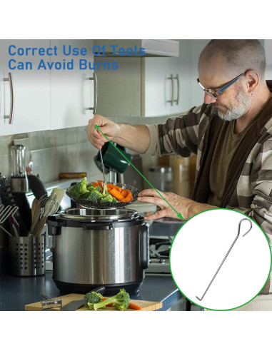 Cesta de Vapor Acero Inoxidable JMTEEA 18.4 cm Ajustable