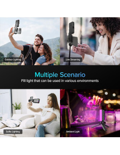 Luz Giratoria LED Recargable LimoStudio 360 17 Efectos Color 2