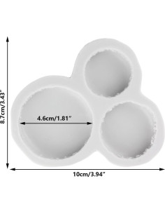 Molde de Silicona para Macaron 3D MINFEIDMS 8.1x7.3 cm 2