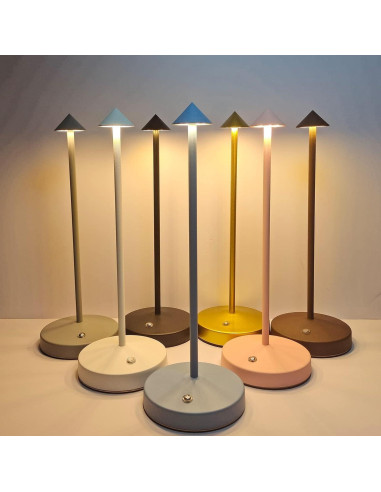 2 Lámparas Inalámbricas Eypid Recargables Minimalistas Negro