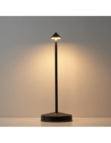 2 Lámparas Inalámbricas Eypid Recargables Minimalistas Negro