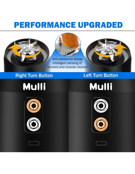 Licuadora Portátil Mulli A11 Pro 24oz Recargable USB Negra