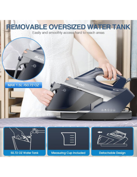 Estación de Vapor Sundu Pro 1800W Suela Cerámica 1.5L